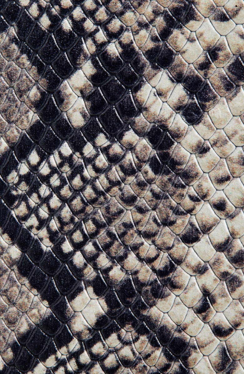 Martine Rose Classic Champagne Cap Snakeskin Embossed Leather Belt, Alternate, color, Grey