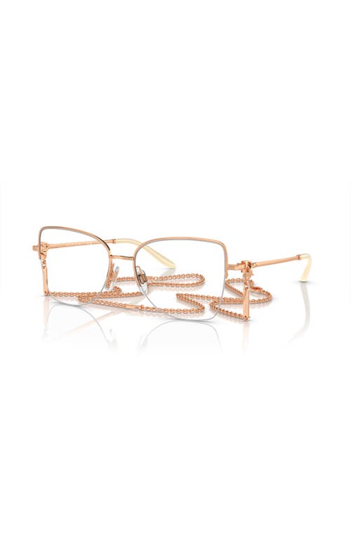 Ralph Lauren 54mm Butterfly Optical Glasses In Gold