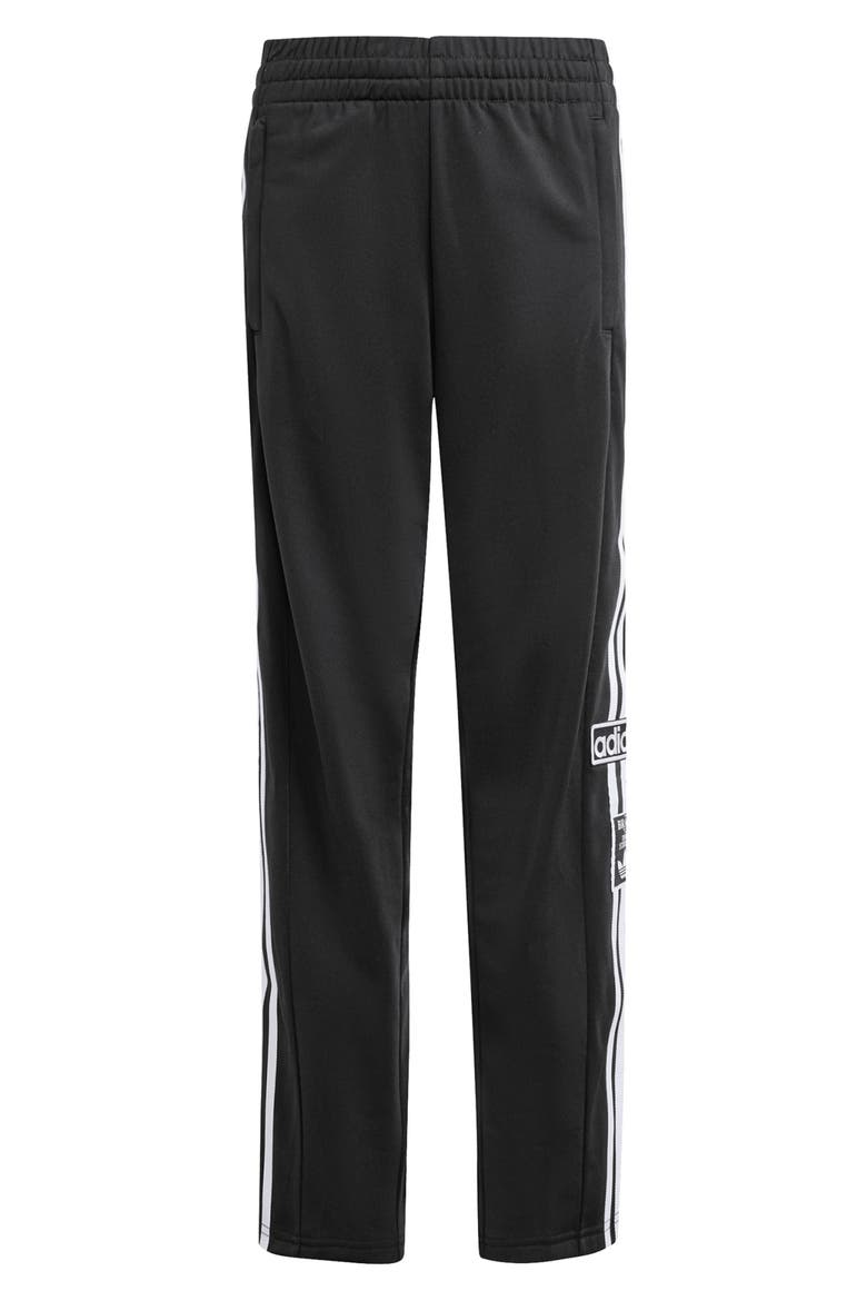 Kids' Adibreak Recycled Polyester Track Pants, Main, color, BLACK/WHIT