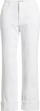 Wit 
Wisdom Frayed Cuffed High Waist Boyfriend Jeans