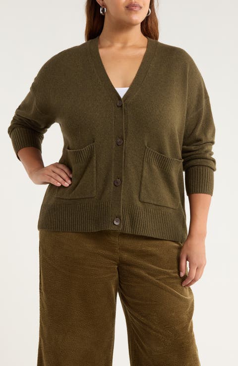 Senara Merino Wool Blend Cardigan (Plus)