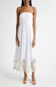 Ramy Brook Milani Strapless Lace Detail Dress