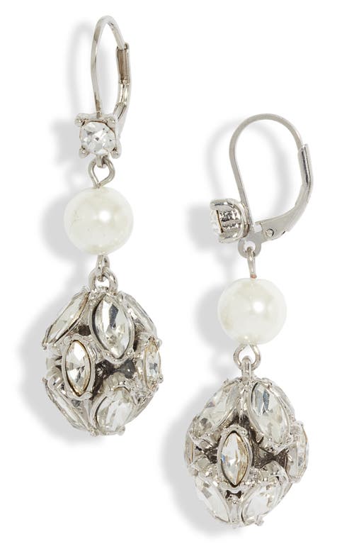 CRISTABELLE CRISTABELLE IMITATION PEARL DROP EARRINGS