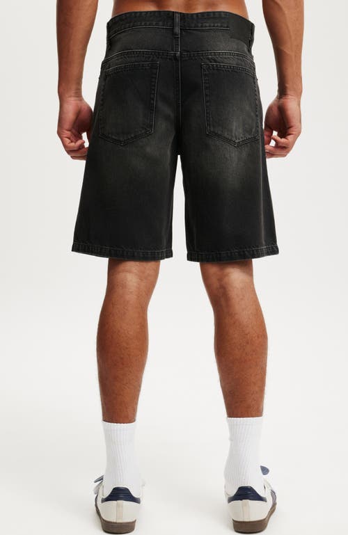 Cotton On Baggy Denim Short In Black