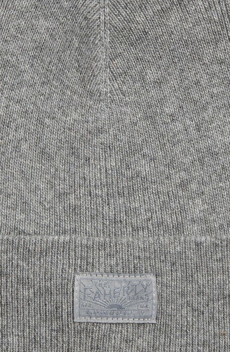 Faherty Essential Beanie, Alternate, color, Charcoal Heather