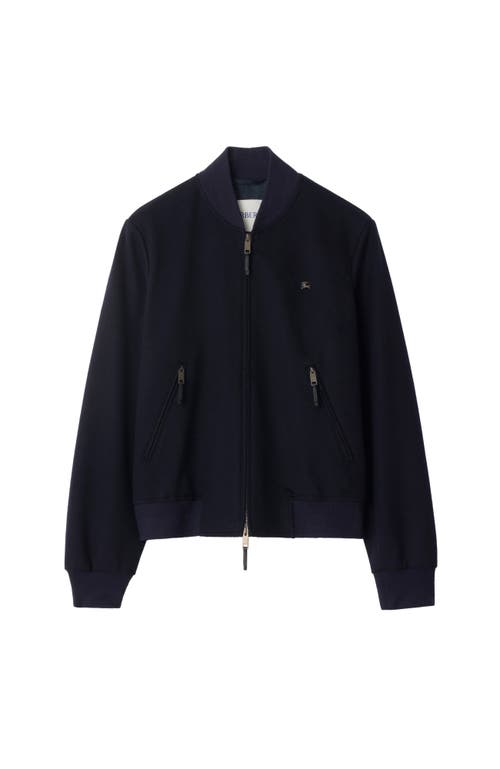 Burberry Cashmere Bomber Jacket In Blue