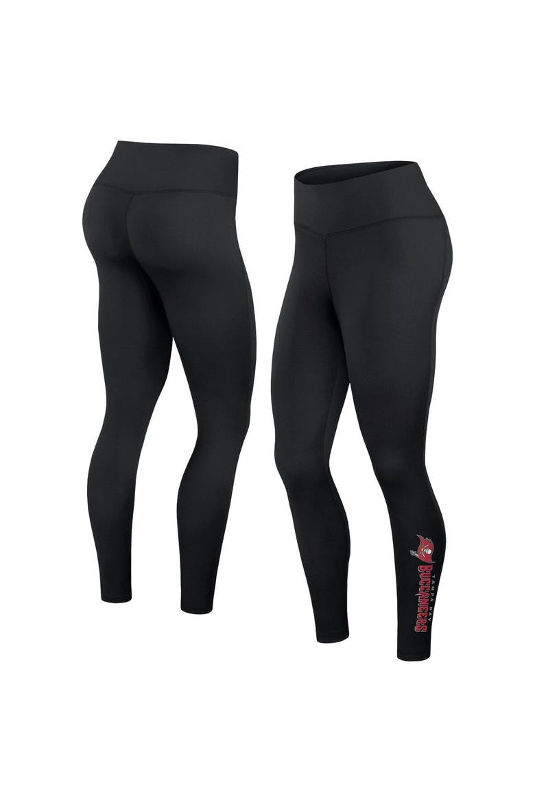 Women's Fanatics Branded Black Tampa Bay Buccaneers Wordmark Stacked Leggings, Main, color, Black