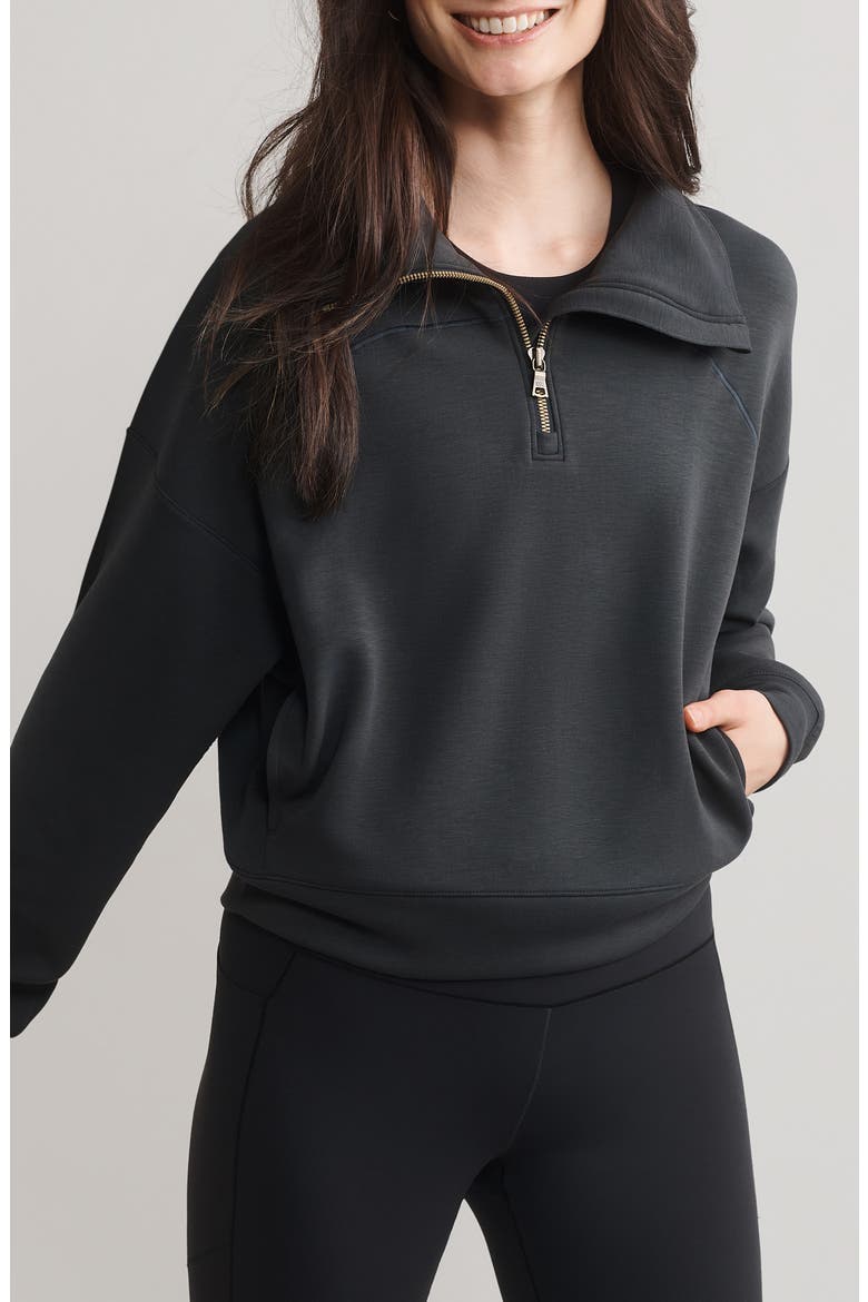 DreamGlow Half Zip, Main, color, BLACK