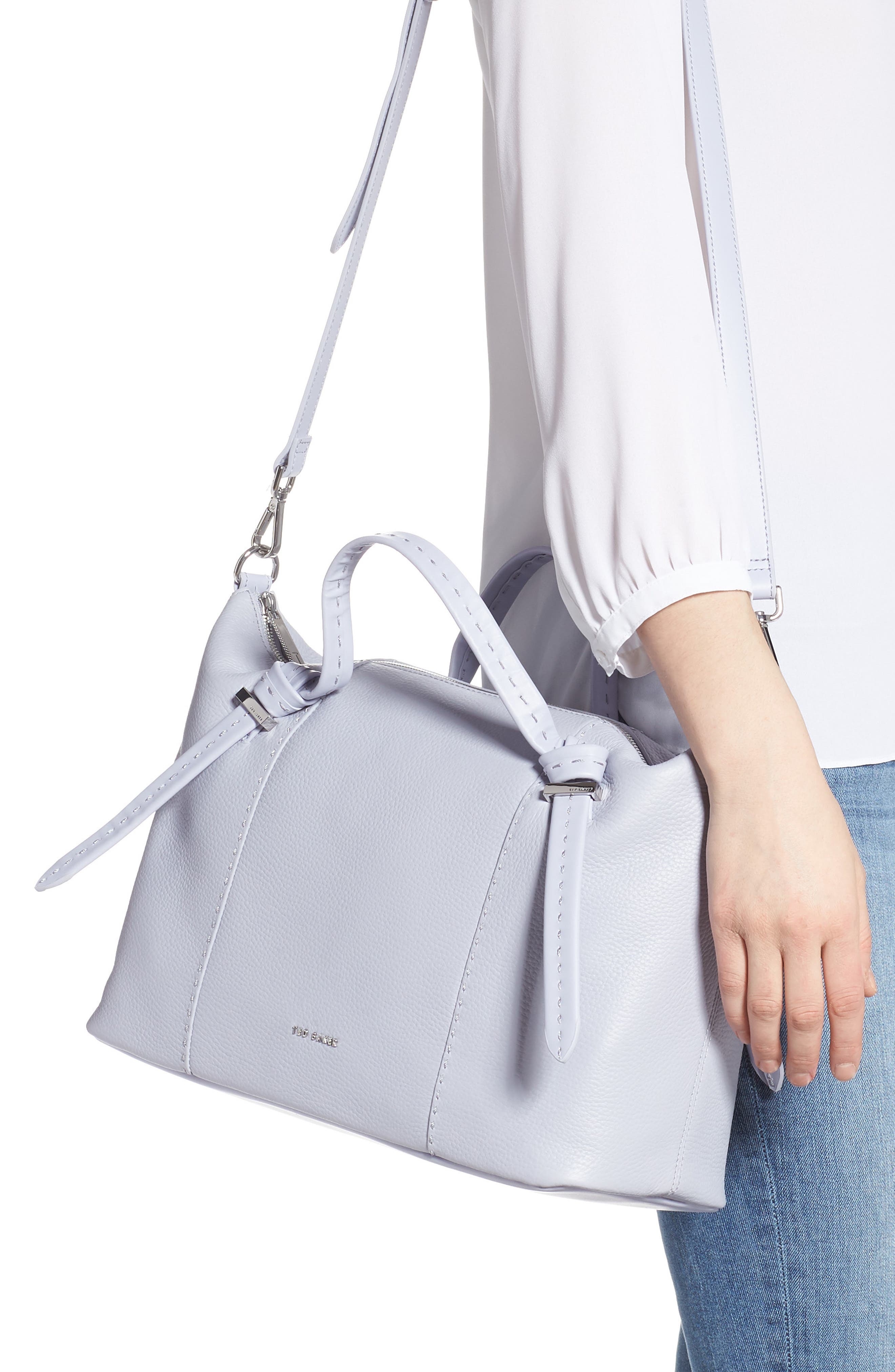 Ted Baker London Oellie Knotted Handle Large Leather Tote, Alternate, color, 