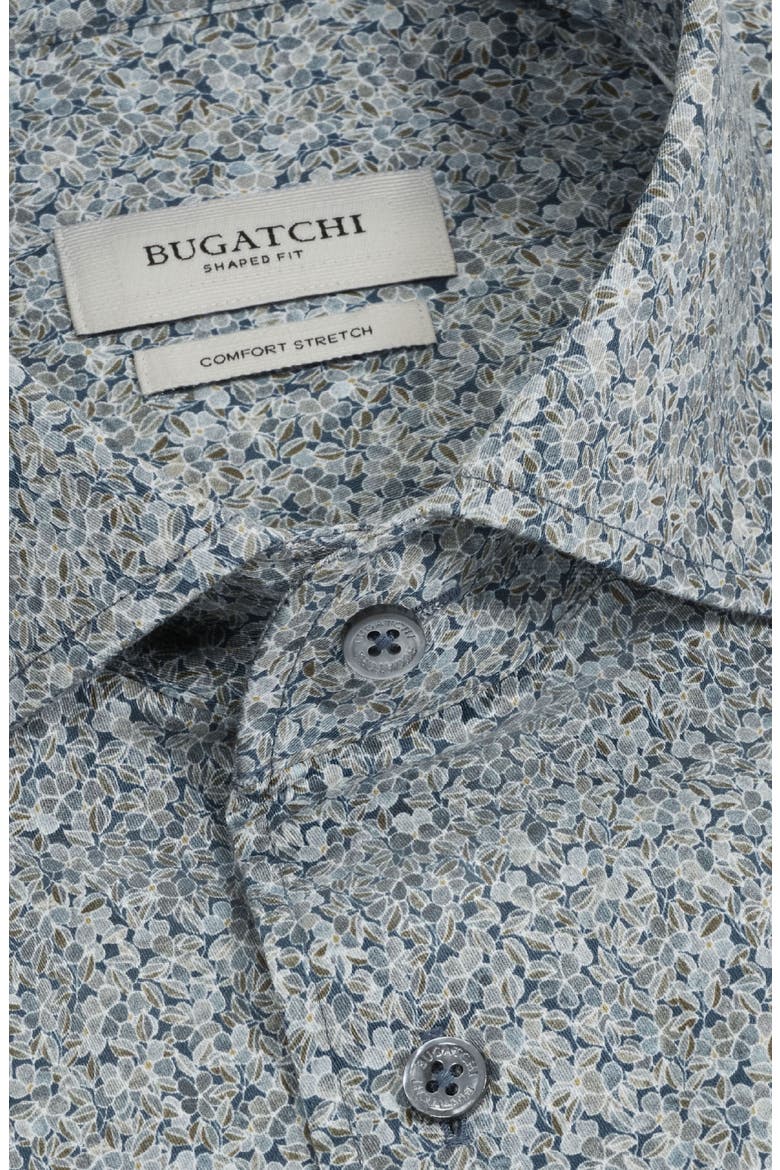 Alvin Shaped Fit Floral Cotton Shirt, Alternate, color, OLIVE