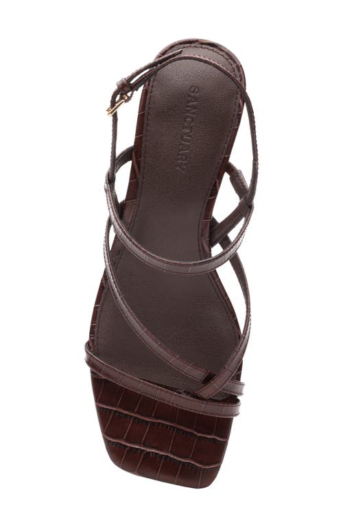 Sanctuary Energy Croc Embossed Kitten Heel Sandal In Java