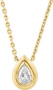 EFFY 14K Gold Plated Sterling Silver Pear Cut Lab Grown Diamond Pendant Necklace