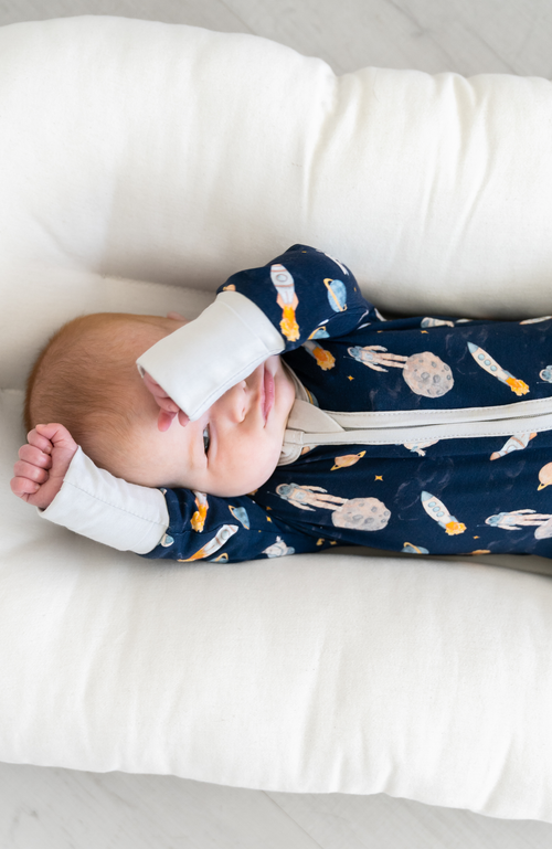 Laree + Co Samuel Convertible Footie In Blue