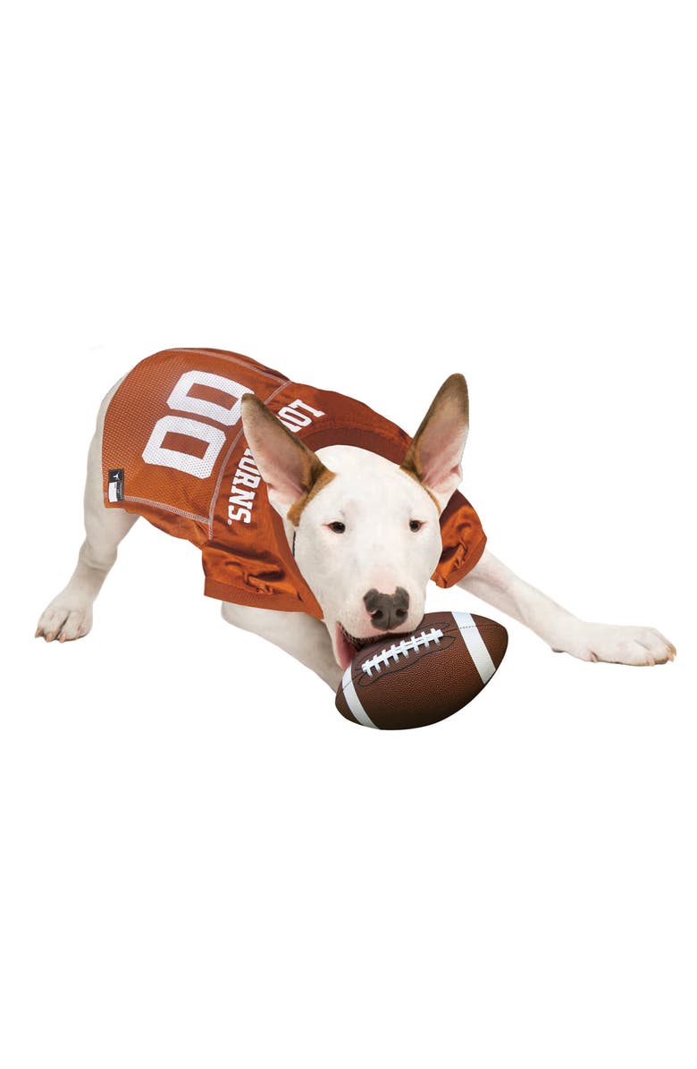 PETS FIRST Texas Longhorns Basketball Mesh Dog Jersey, Alternate, color, Orange