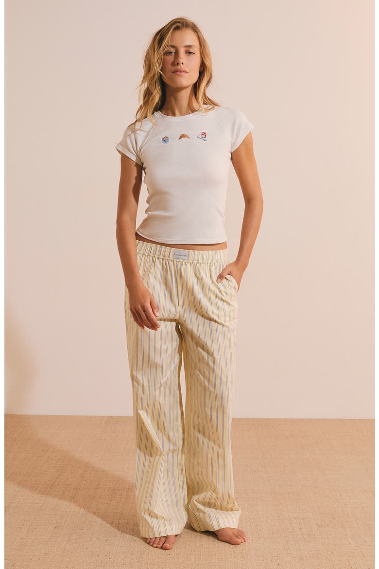 Bailey Embroidered Sleep T-Shirt, Alternate, color, WHITE