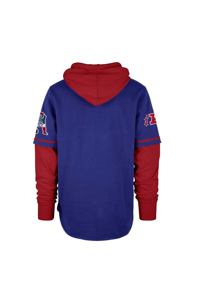 '47 Men's '47 Royal New England Patriots Shortstop Pullover Hoodie, Alternate, color, Royal