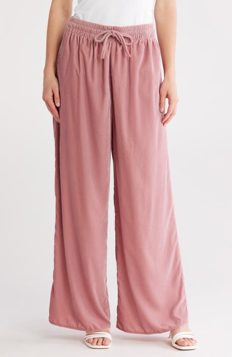 Velvet Wide Leg Sweatpants