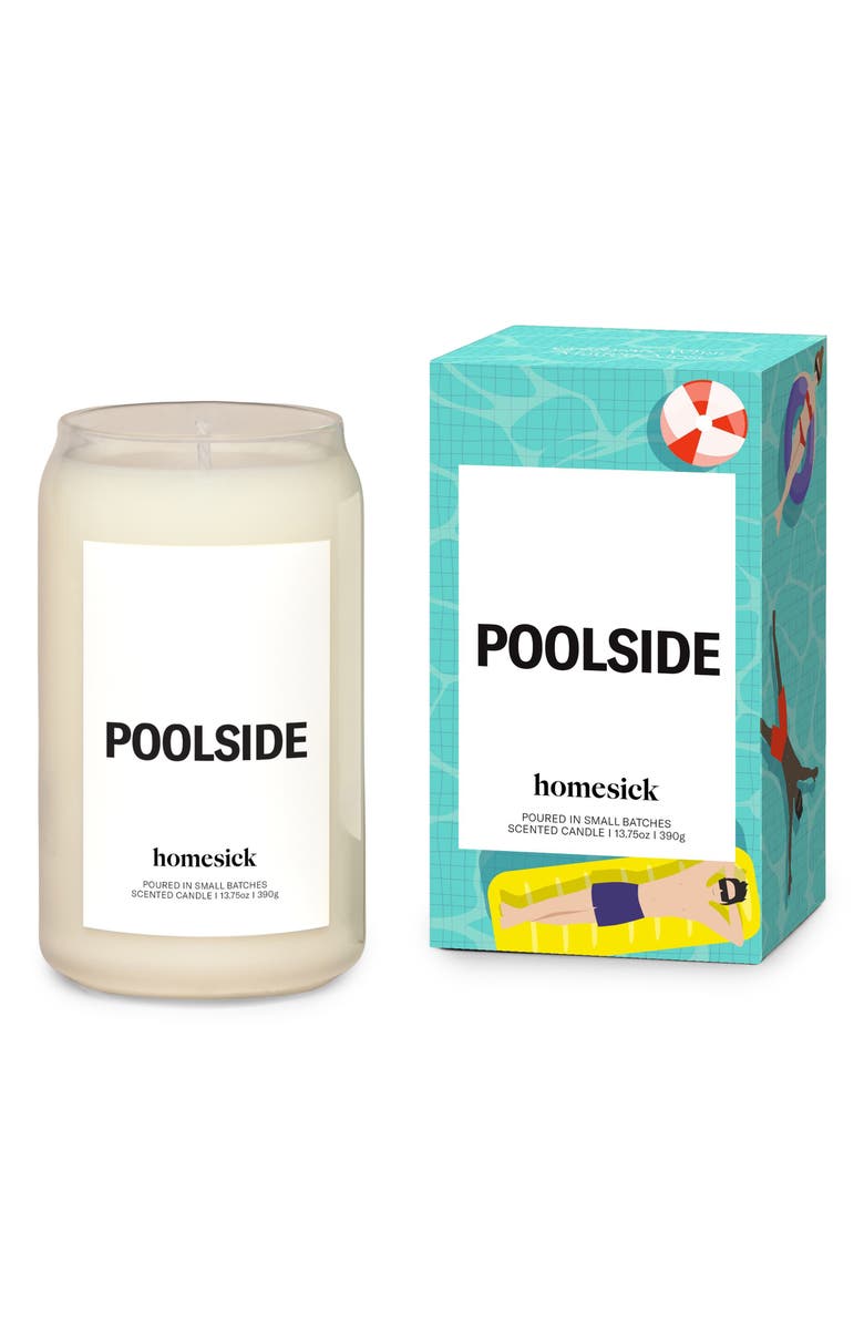 homesick Poolside Candle, Main, color, Natural
