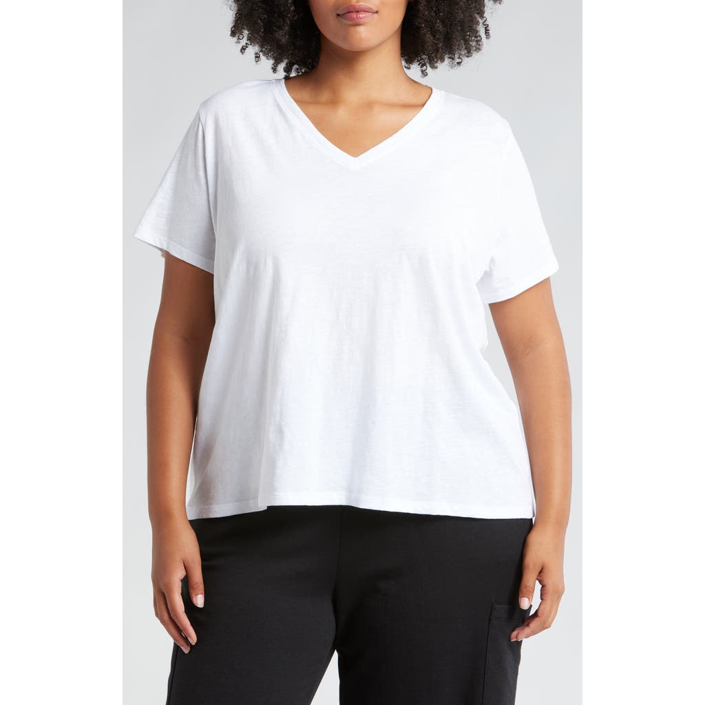 Eileen Fisher Easy V-neck Organic Cotton T-shirt