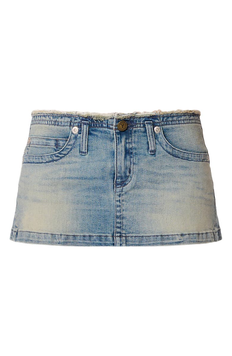 ABRAND A Low Mini Denim Skirt, Alternate, color, Mikey