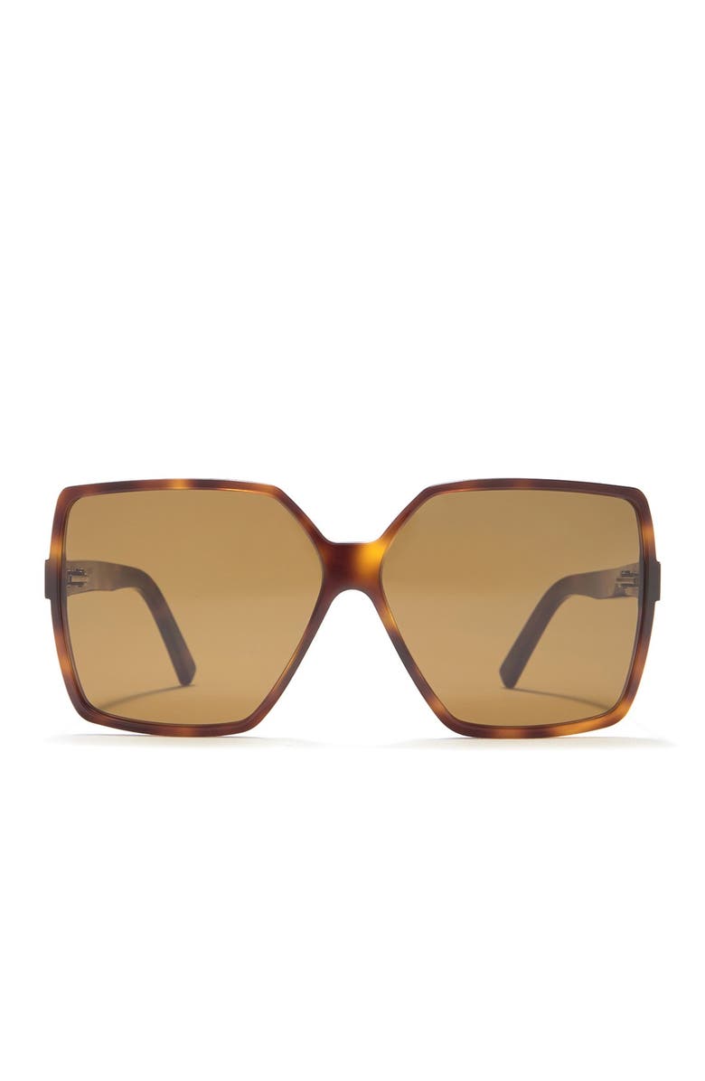 Saint Laurent 63mm Oversized Square Sunglasses, Alternate, color,