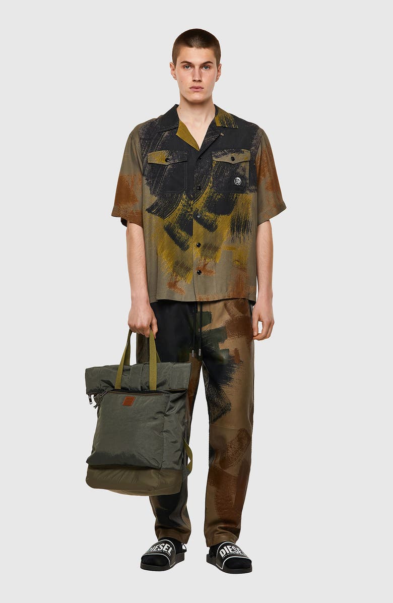 DIESEL<sup>®</sup> S-WOLF-ALL Brushstroke Short Sleeve Button-Up Shirt, Alternate, color, 