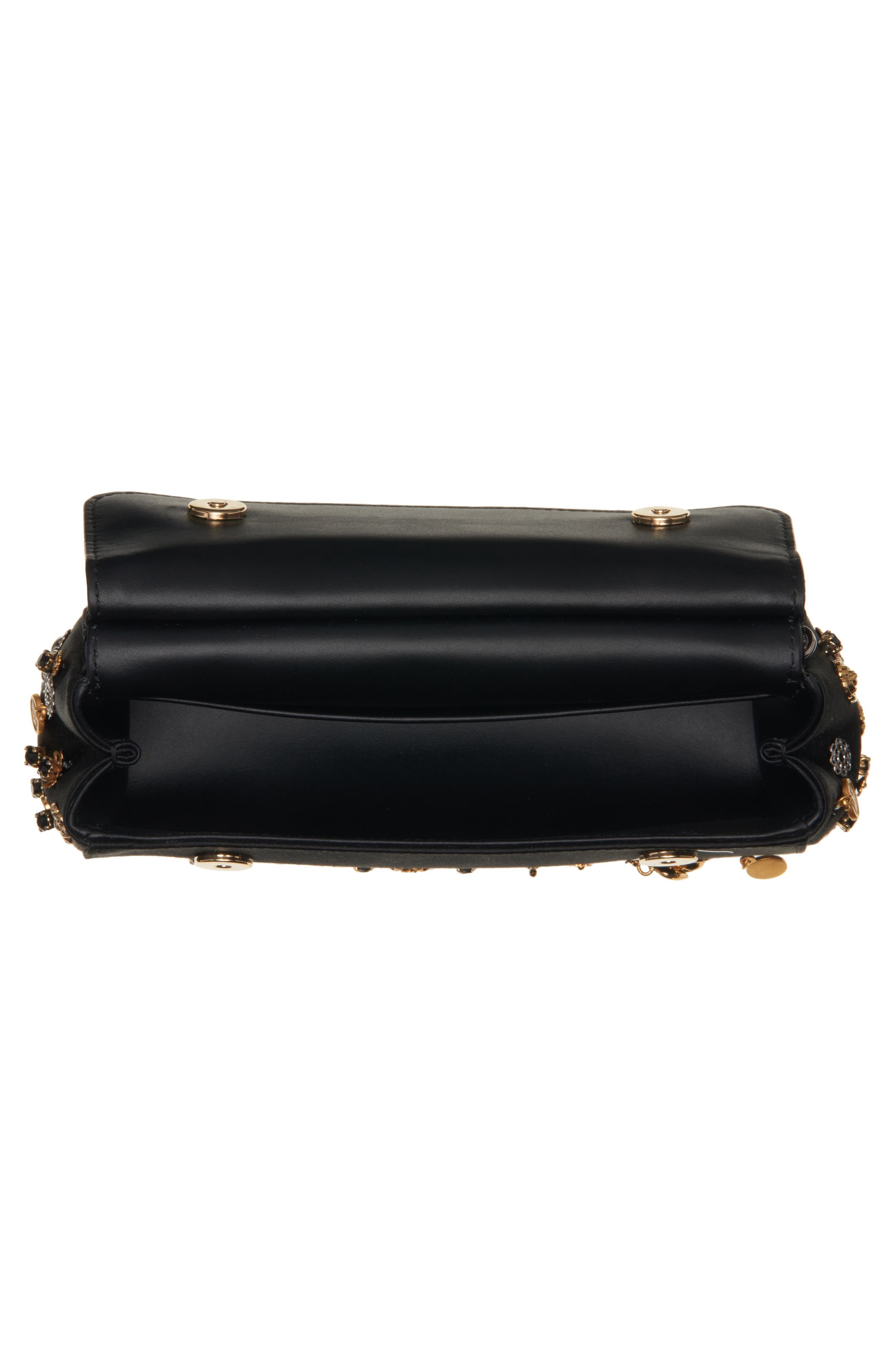 Dolce&Gabbana Small Sicily East/West Charm Embellished Handbag, Alternate, color, 