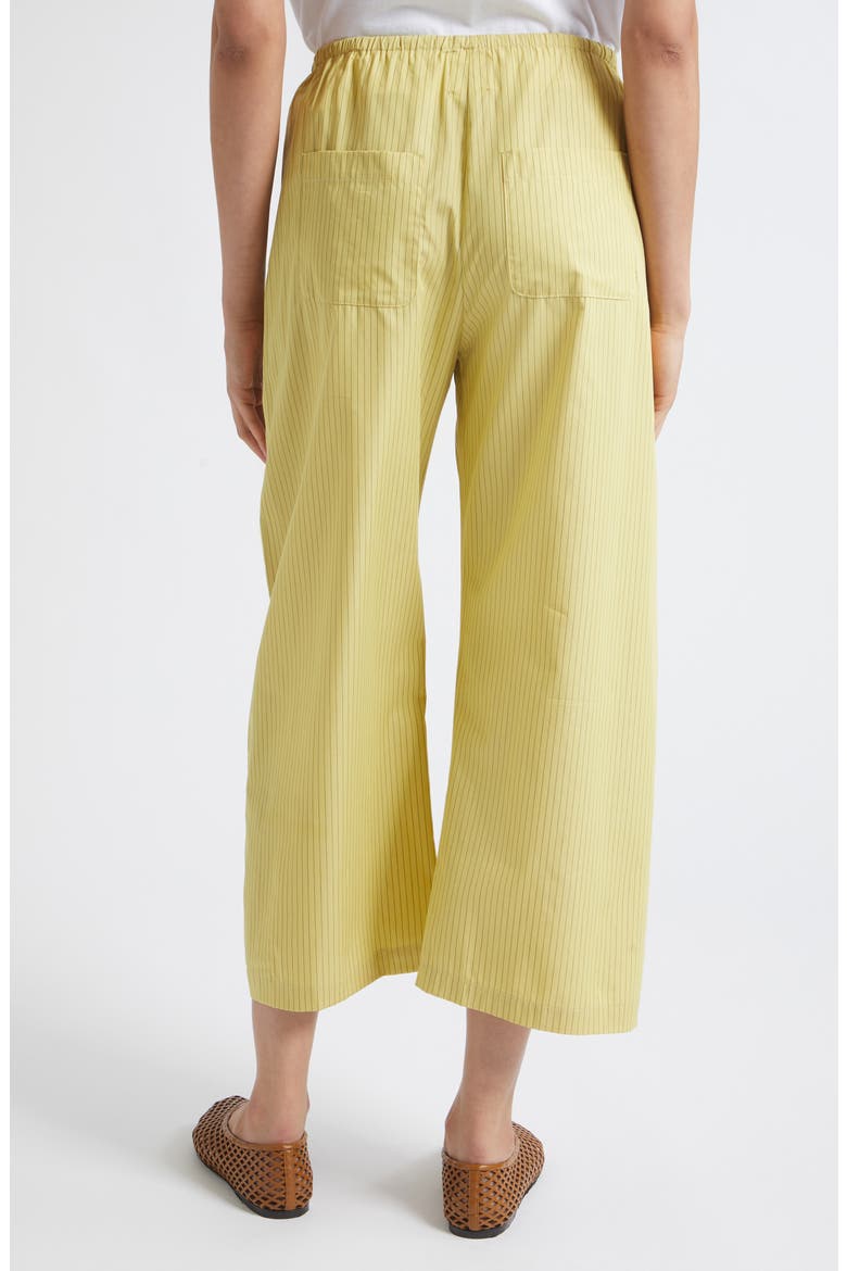 Yoshi Stripe Cotton Blend Drawstring Pants, Alternate, color, LEMON/ CHOCOLATE STRIPE