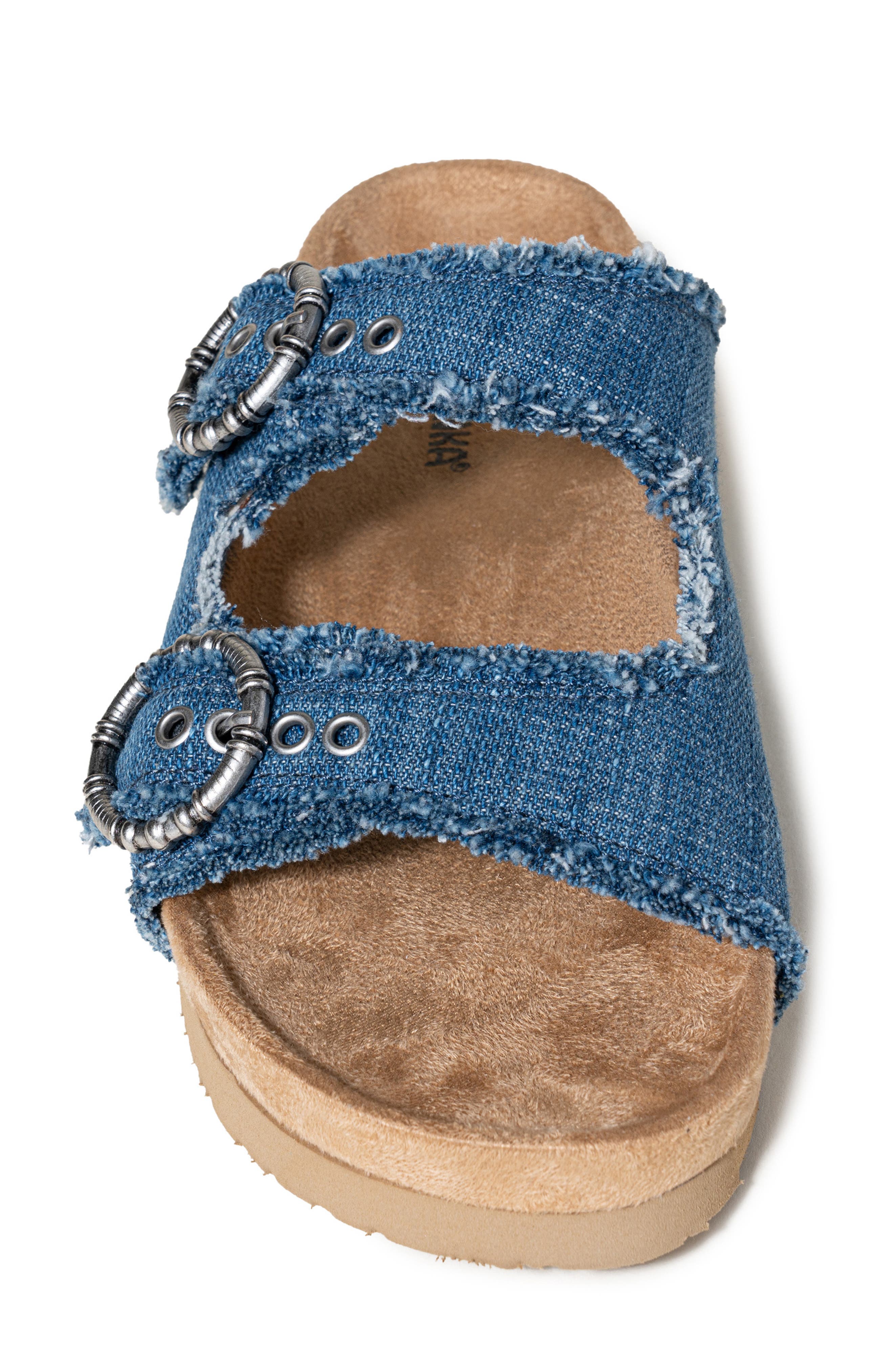 Georgine Sandal, Alternate, color, BLUE DENIM