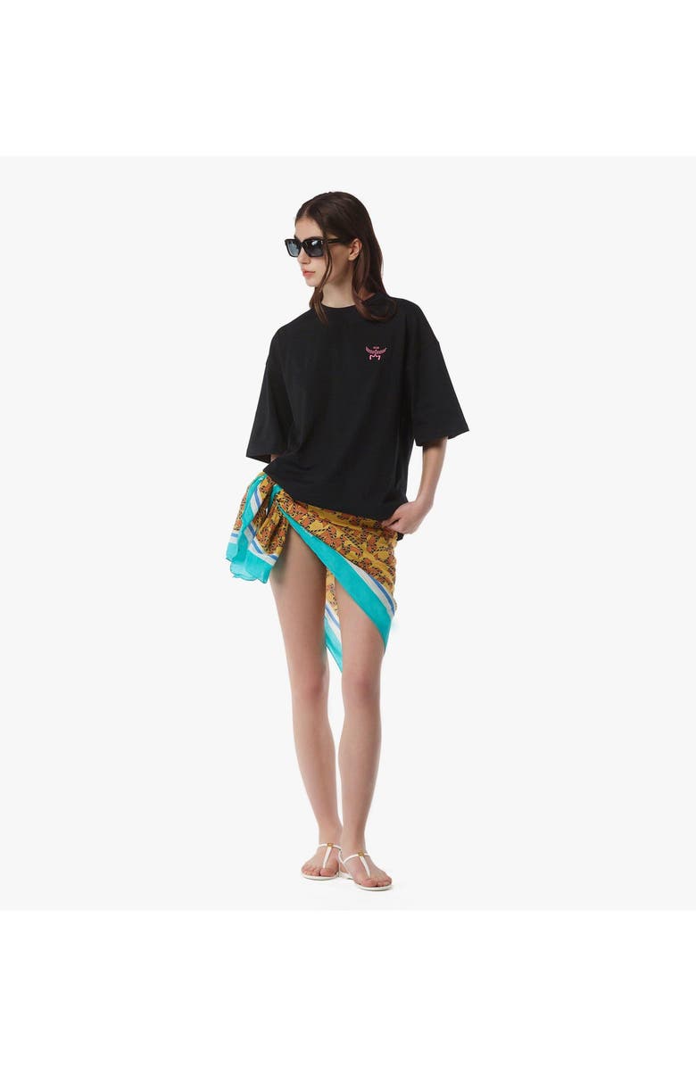 MCM x SNIPES Rhinestone Logo T-Shirt, Alternate, color, Black