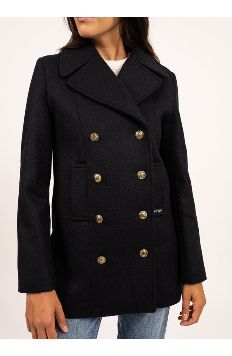 Saint James VOILURE II - Authentic French Peacoat, Alternate, color, Navy