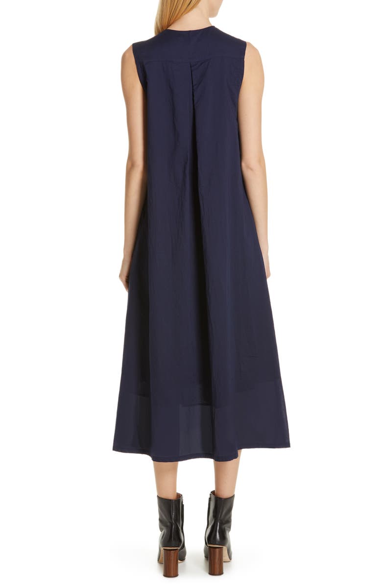 Y's by Yohji Yamamoto O-FR Gusset V-Neck Dress, Alternate, color, 