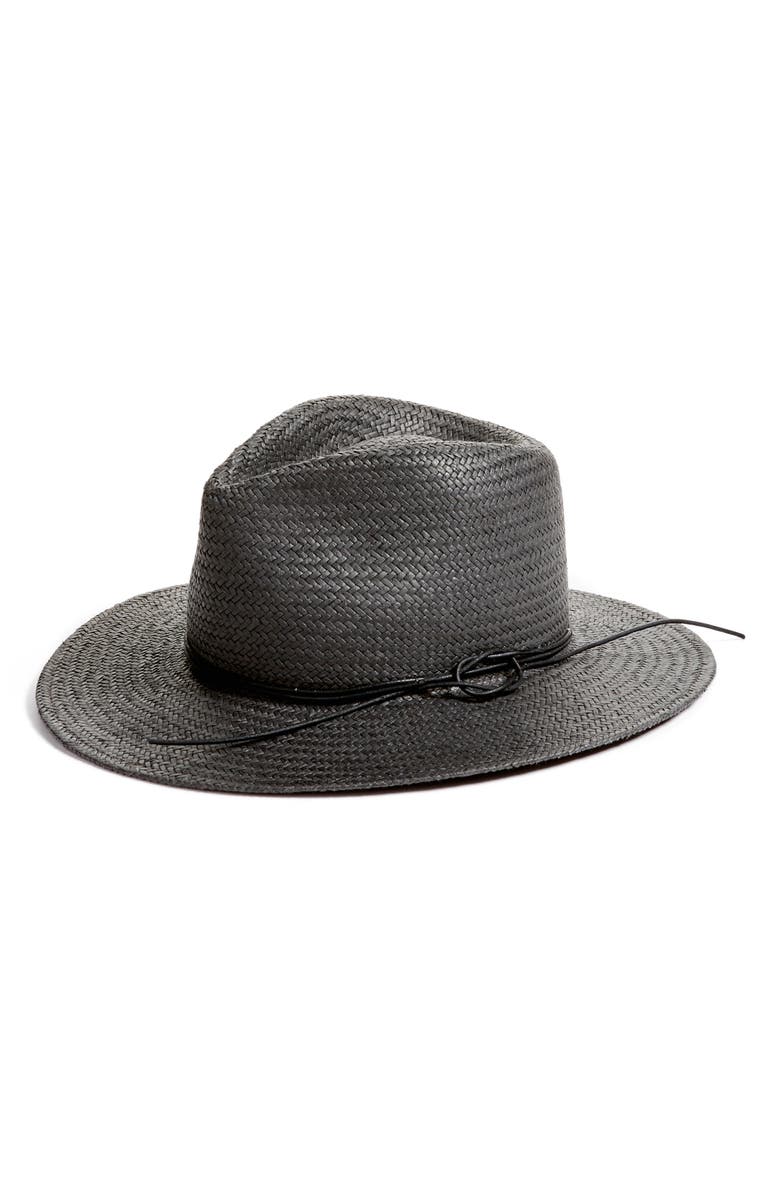 rag & bone Packable Straw Fedora, Main, color,
