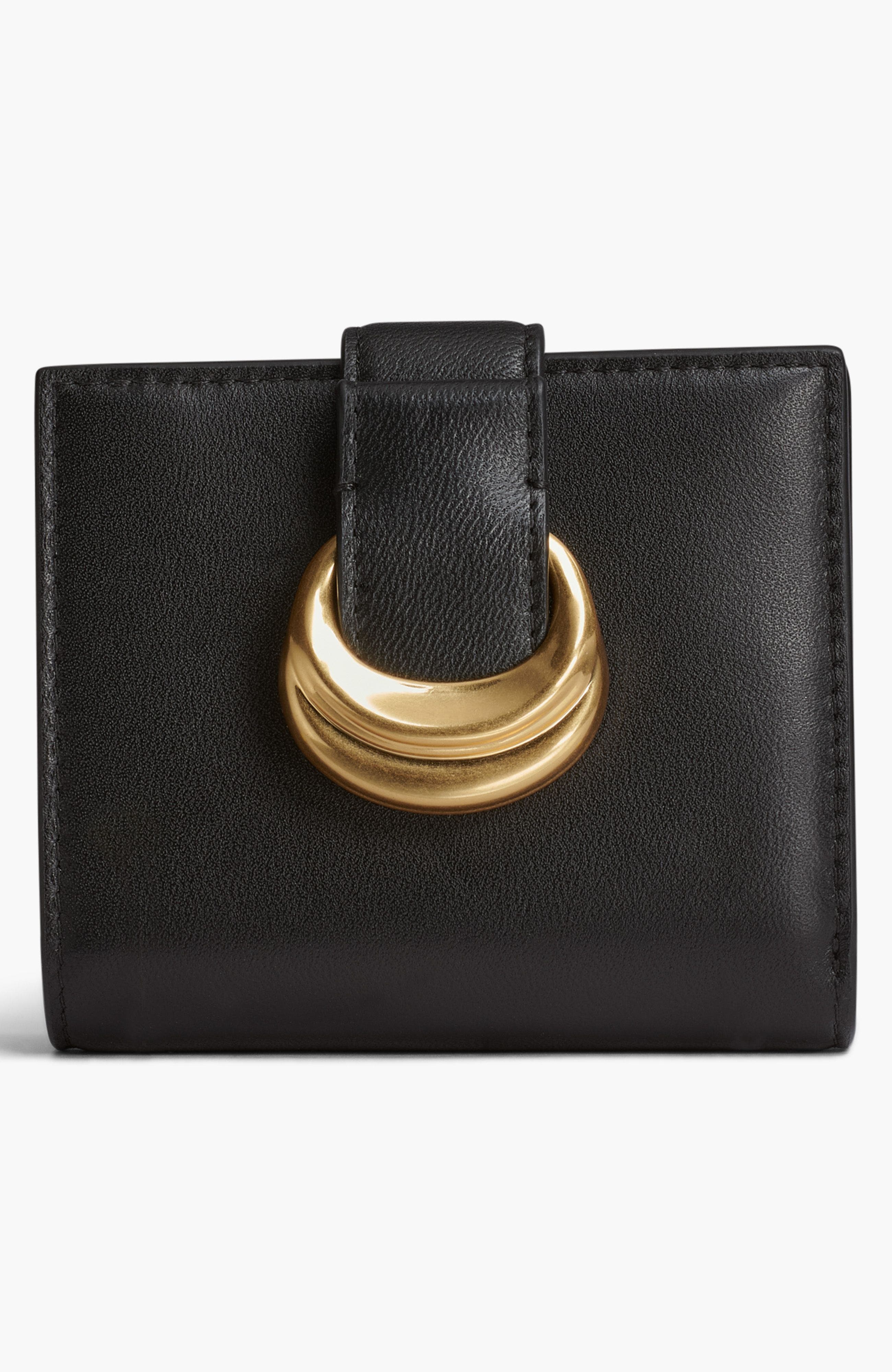 Donna Karan New York Valley Stream Small Wallet, Main, color, Black/Gold
