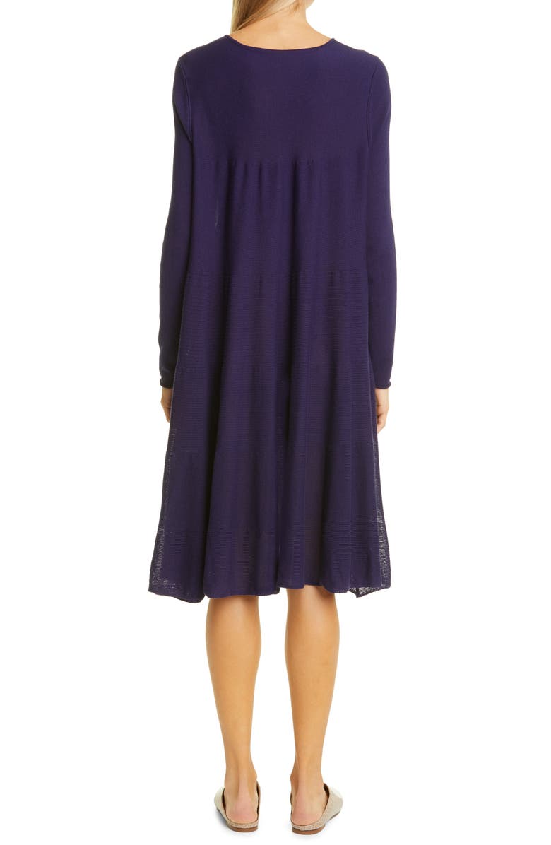 Merlette Addison Rib Detail Long Sleeve Dress, Alternate, color, 