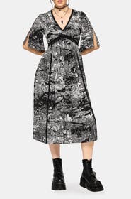 Disturbia Nara Boudicca Printed Midi Dress