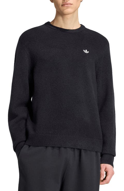 Trefoil Embroidered Crewneck Sweater