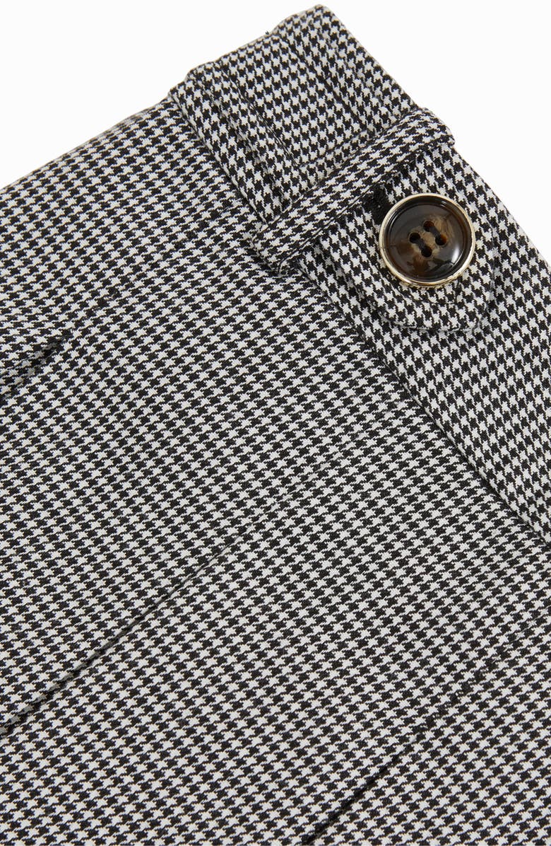 Reiss Kids' Molly Houndstooth Pleated Skirt, Alternate, color, Black/ White