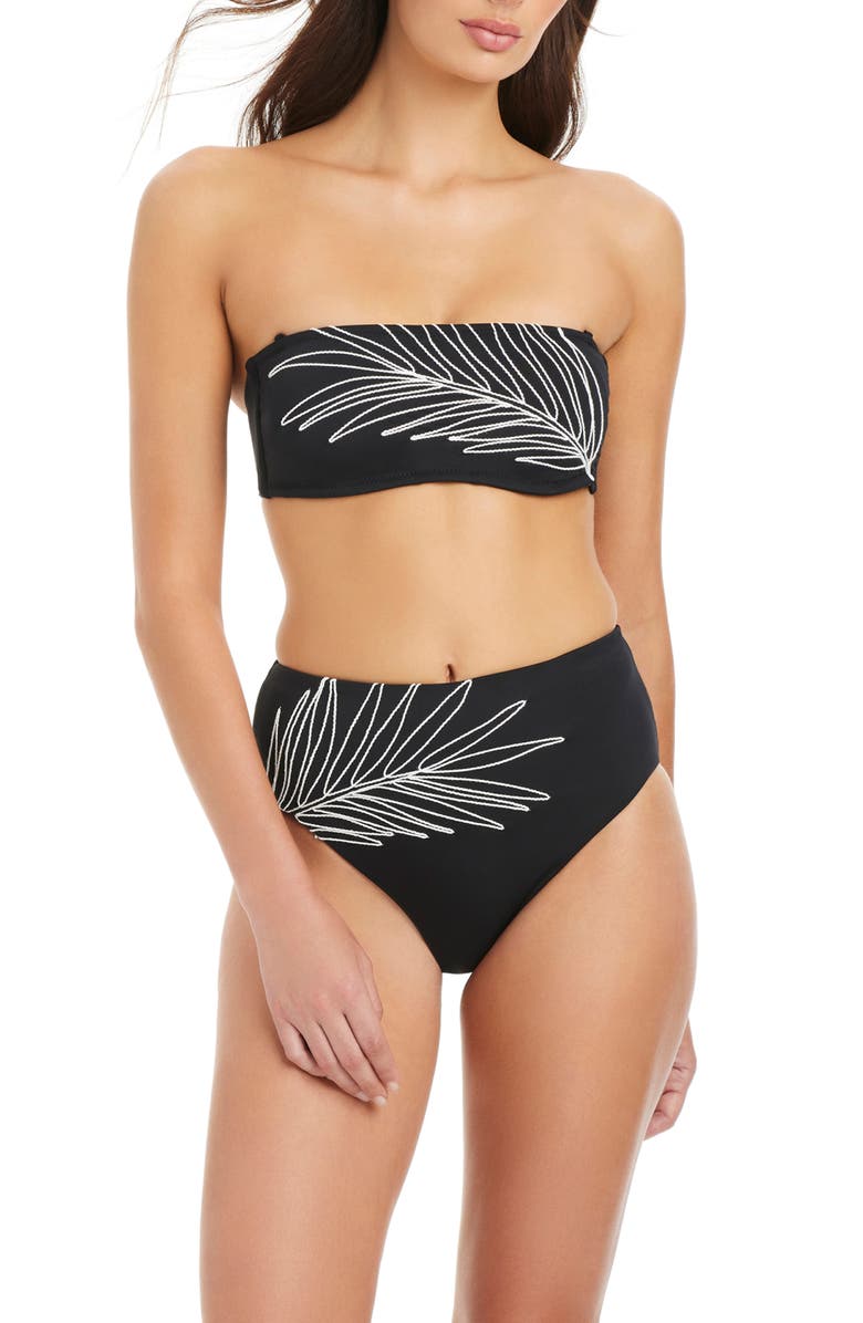 Sanctuary Embroidered Bandeau Bikini Top, Alternate, color, 