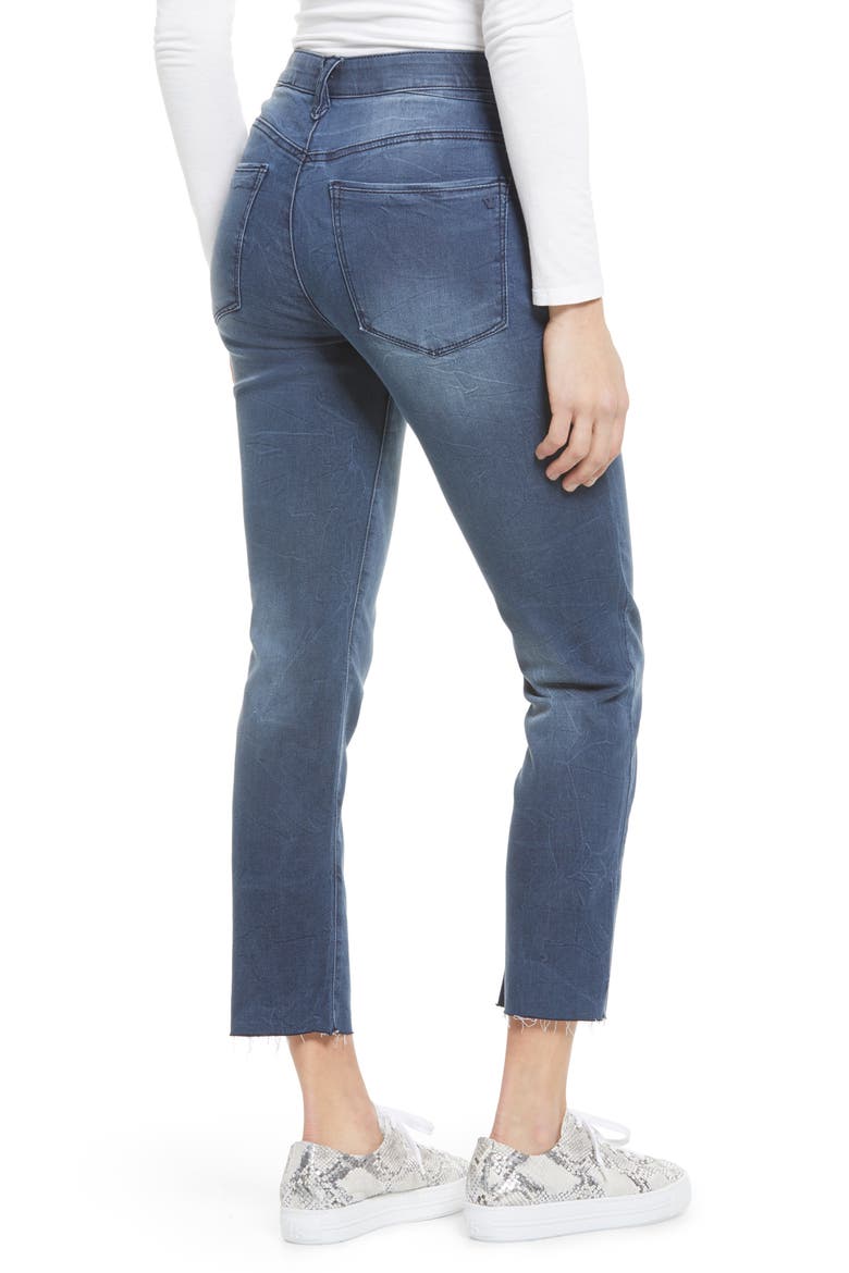 Vintage High Waist Ankle Straight Leg Jeans (Nordstrom Exclusive), Alternate, color, DARK INDIGO ARTISANAL