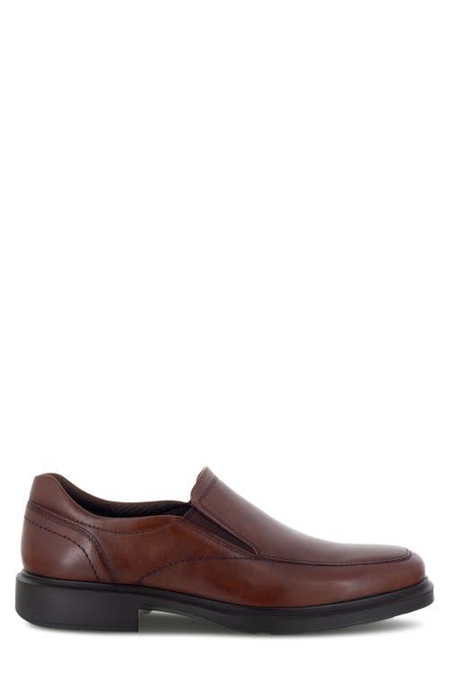 Ecco Helsinki 2.0 Mens Leather Square Toe Loafers In Cognac