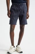 Thom Sweeney Pleated Stretch Linen & Cotton Jersey Shorts