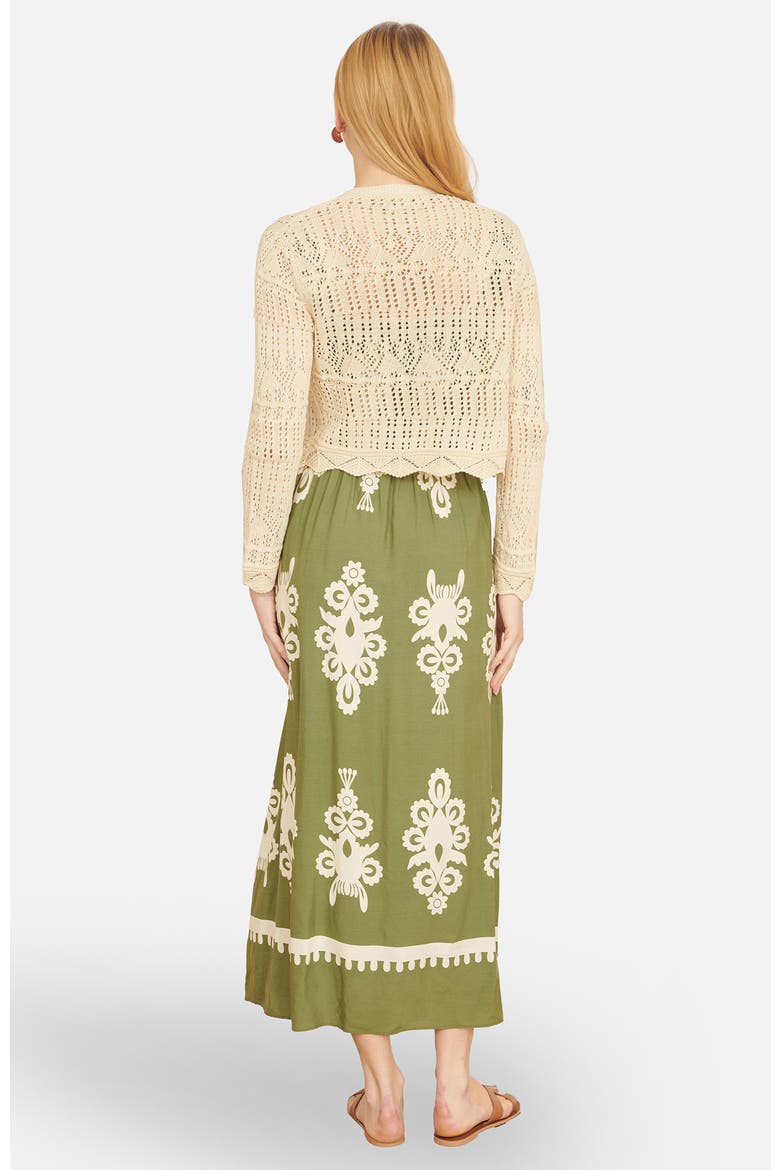 Crochet Knitted Cropped Cardigan, Alternate, color, Beige