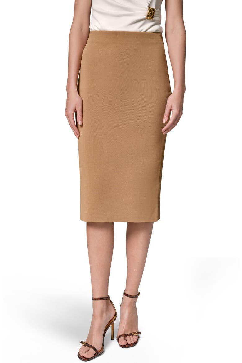Sweater Midi Pencil Skirt, Main, color, FAWN
