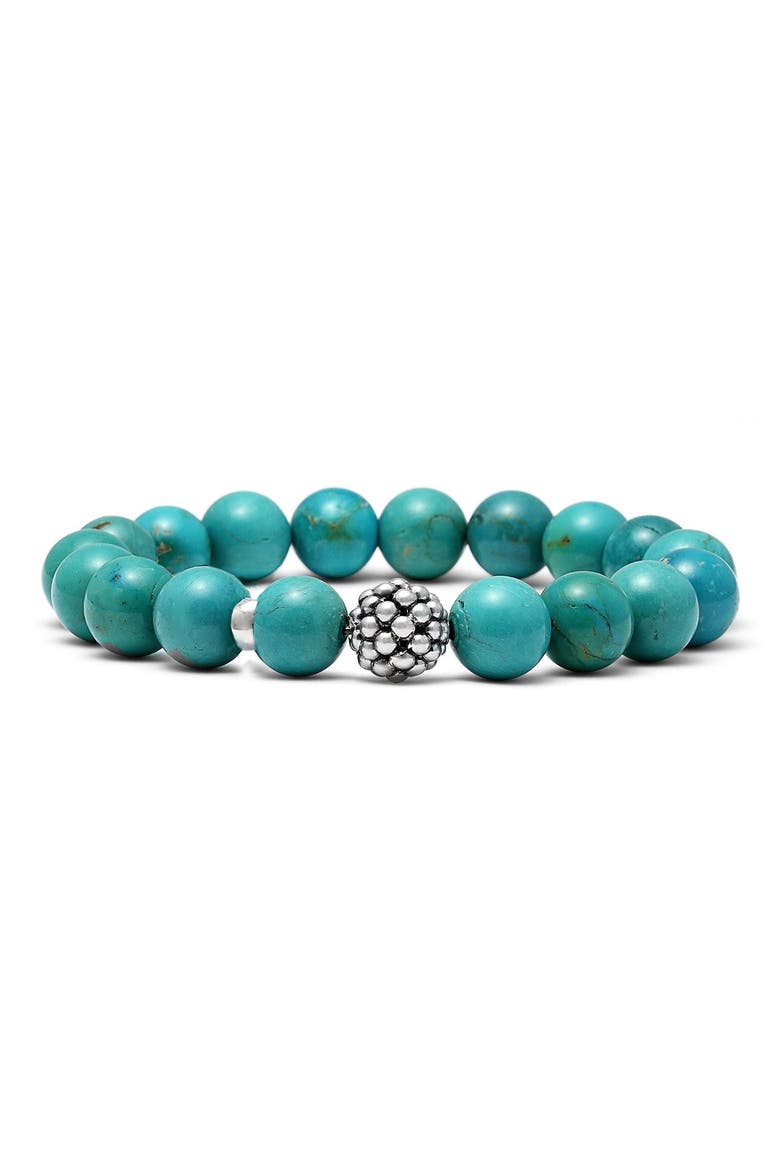 Bead Stretch Bracelet, Main, color, TURQUOISE