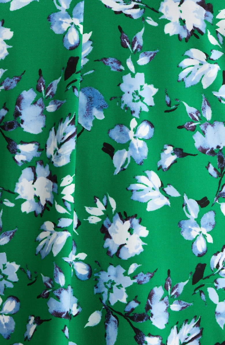 AK ANNE KLEIN Split Neck Tunic, Alternate, color, Emerald Mint Multi