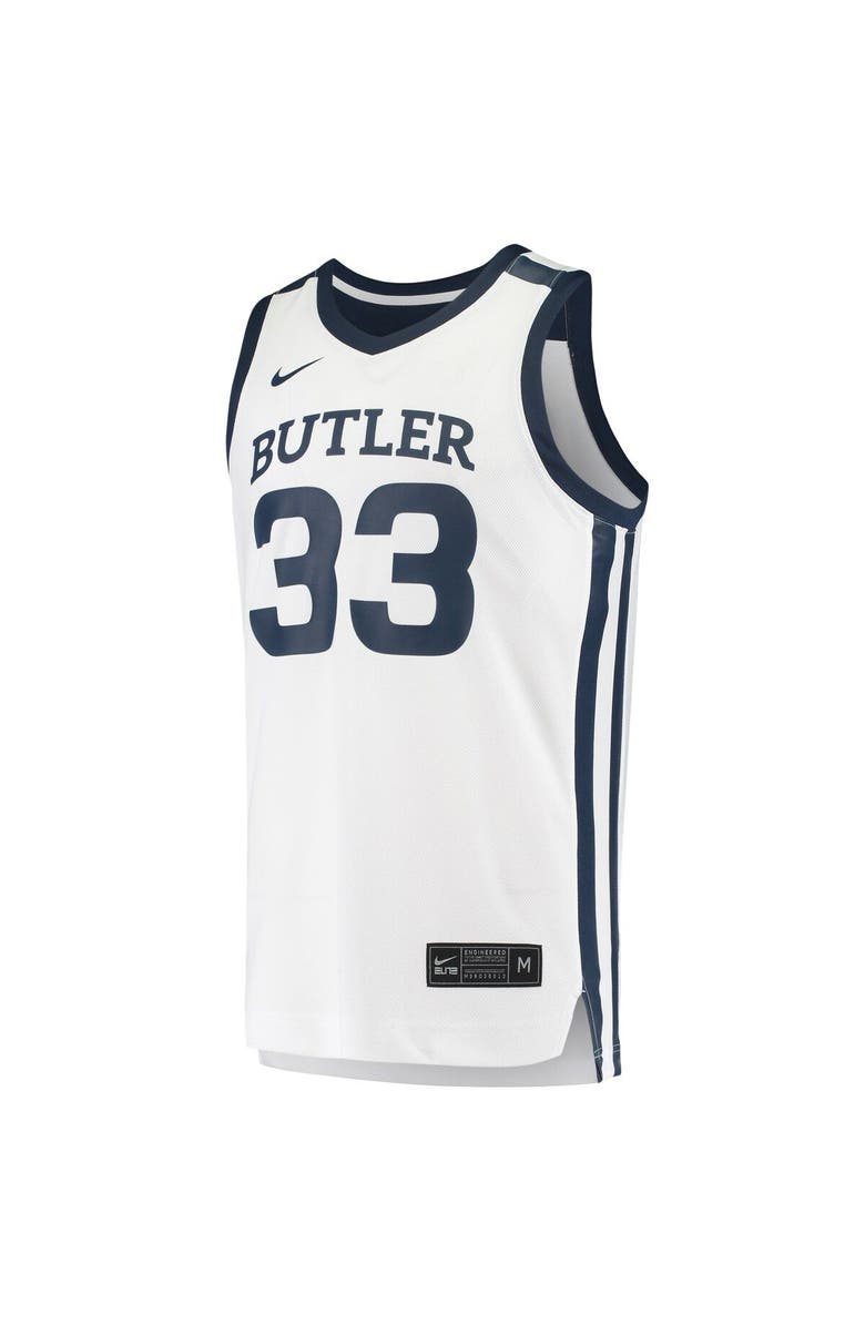 Nike Men's Nike #33 White Butler Bulldogs Replica Basketball Jersey, Alternate, color, 