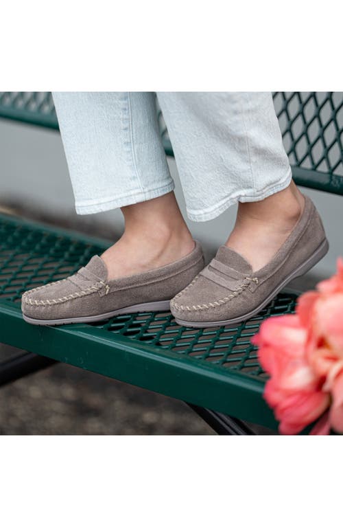 Minnetonka Mellony Penny Loafer In Grey