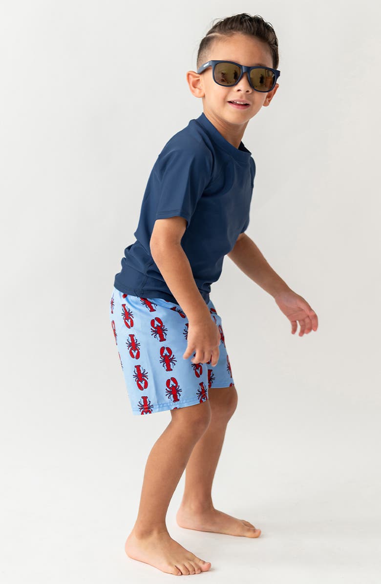 RuggedButts Kids' My Little Lobster Print Swim Trunks, Alternate, color, My Little Lobster