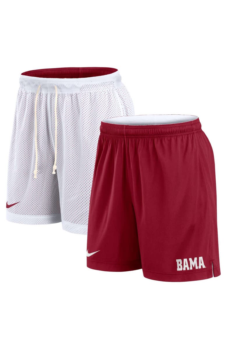 Nike Men's Nike White/Crimson Alabama Crimson Tide Primetime Reversible Performance Shorts, Alternate, color, White